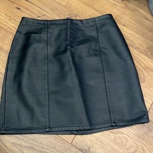 leather mini skirt